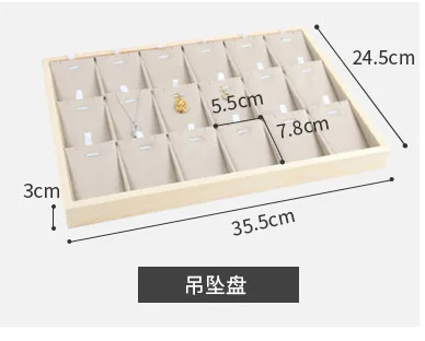 Natural Bamboo Stud Earring Display Tray Colorful Velvet Stud Earring Tray Wholesale Organizer for Jewelry Stor Storage Stand