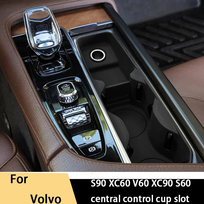 

For Volvo S90 XC60 V60 XC90 S60 central control cup slot storage box silicone pad