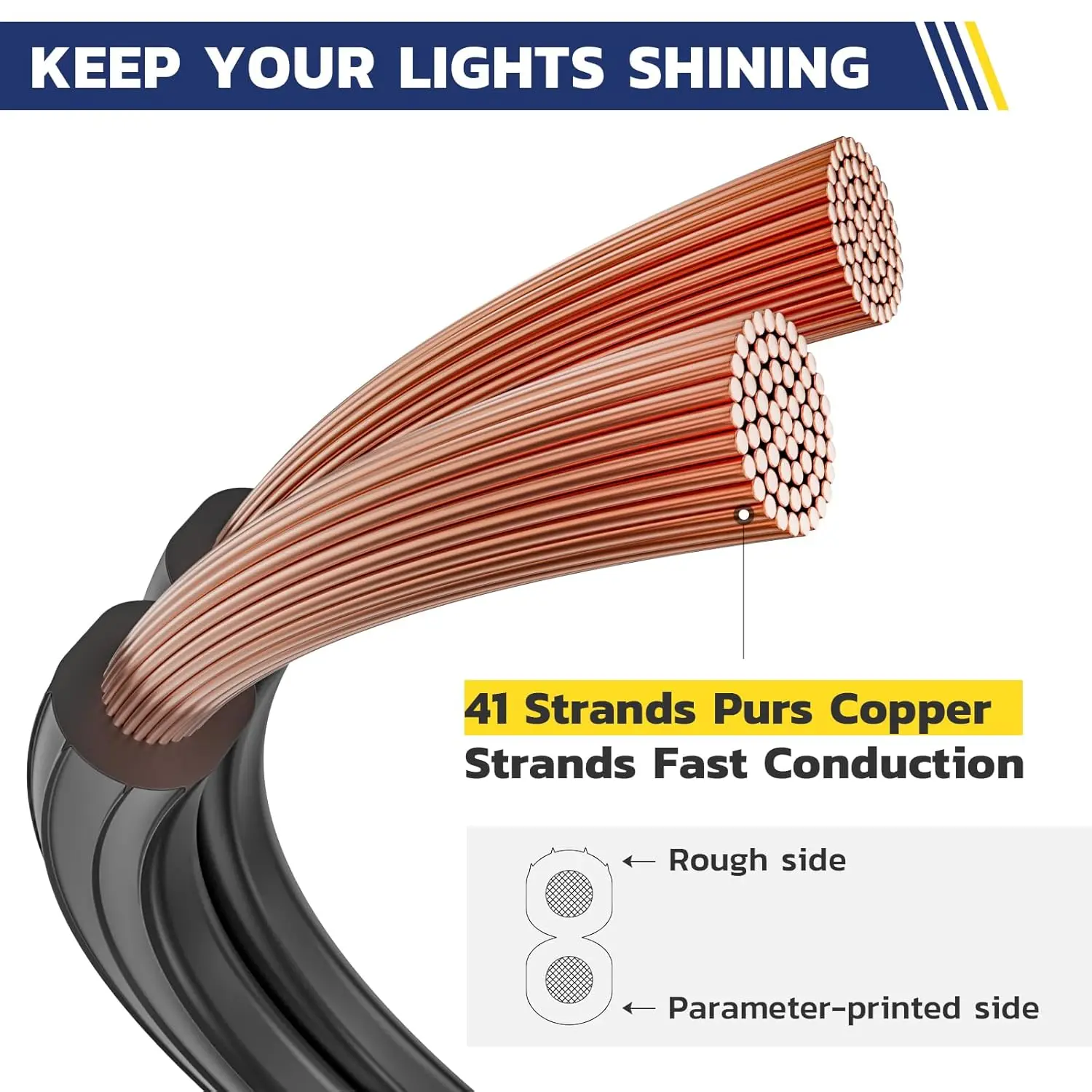 Low Voltage Landscape Wire,14/2 250FT Landscape Lighting Copper Wire 14 Gauge 2 Wired Outdoor Direct Burial Electrical Wire