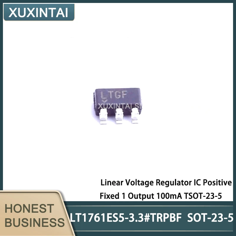 10Pcs/Lot  New Original LT1761ES5-3.3#TRPBF LT1761ES5-3.3  Linear Voltage Regulator IC Positive Fixed 1 Output 100mA TSOT-23-5