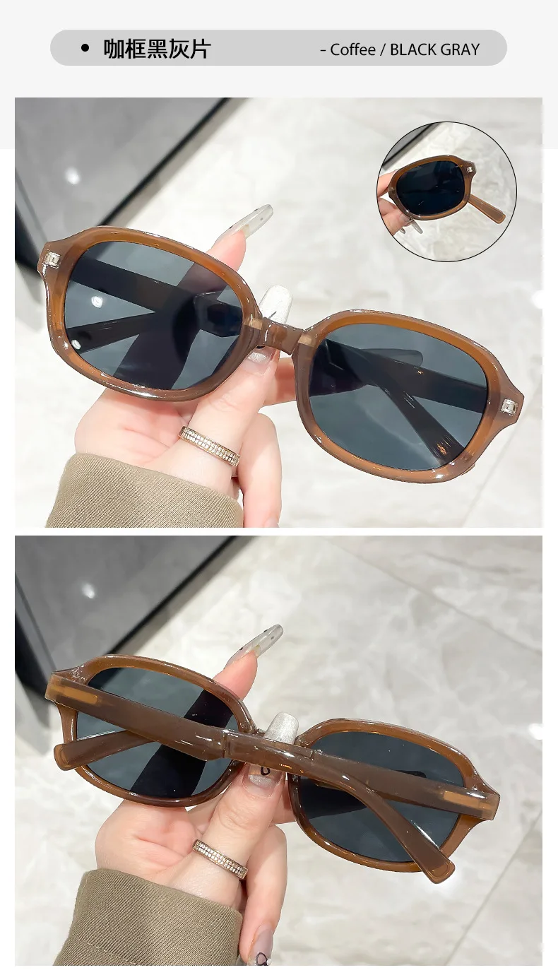 Neue faltbare ovale Sonnenbrille mit kleinem Rahmen, Markendesigner-Mode-Sonnenbrille für Damen, Fahrbrille für Herren, Sonnenbrille für Frauen ﻿ – Detail 10