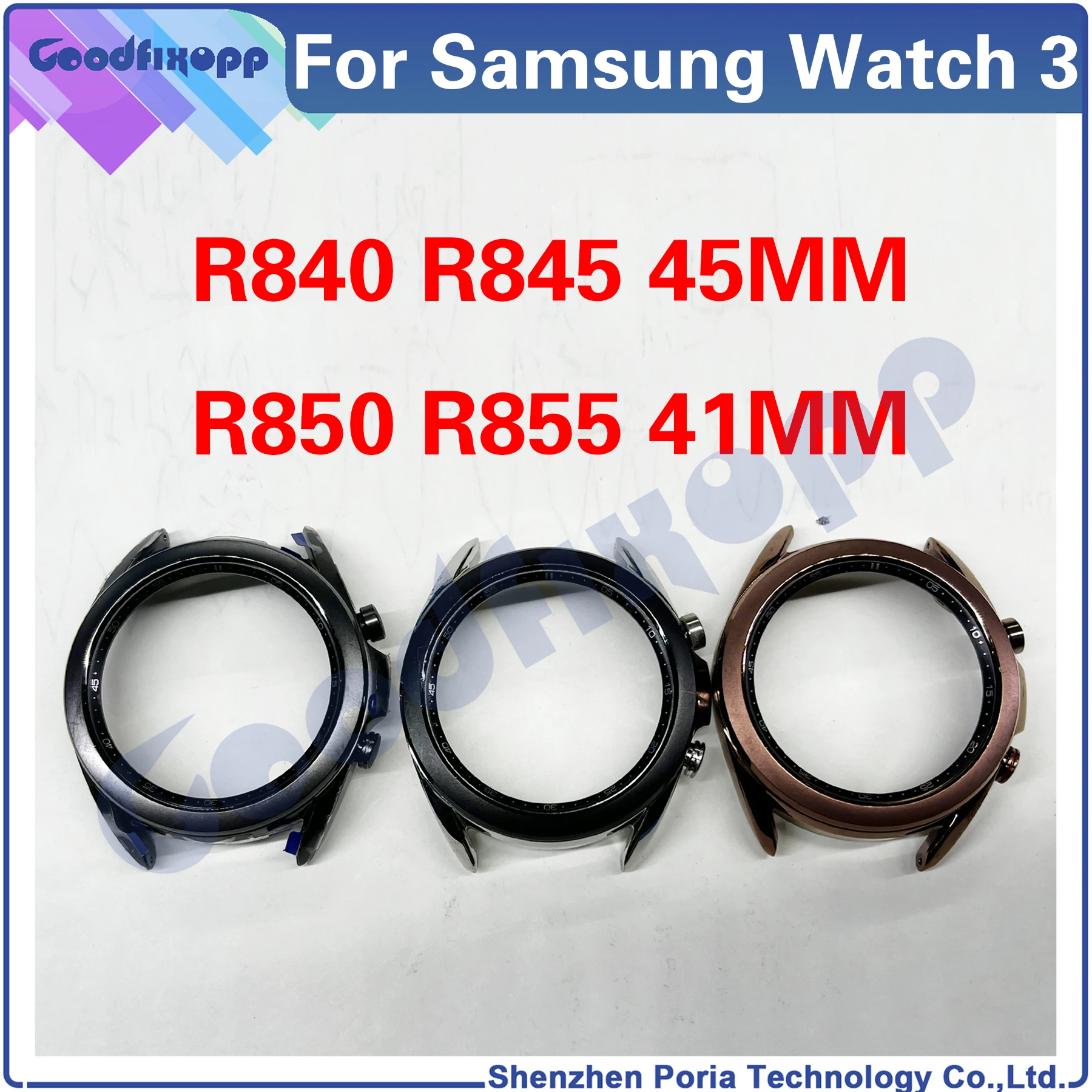 

For Samsung Galaxy Watch 3 SM-R840 SM-R845 45mm / Watch3 SM-R850 SM-R855 41mm Middle Frame LCD Support Mid Faceplate Bezel