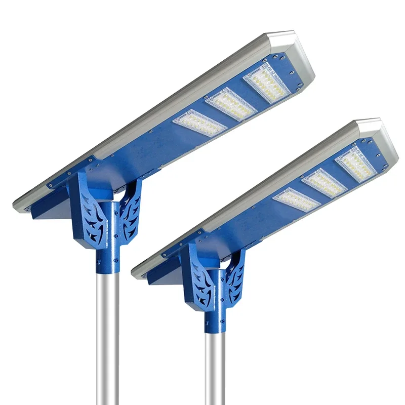 40W 60W 80W solar street light outdoor large capacity battery all in one solar led Dual protection Intelligent Working