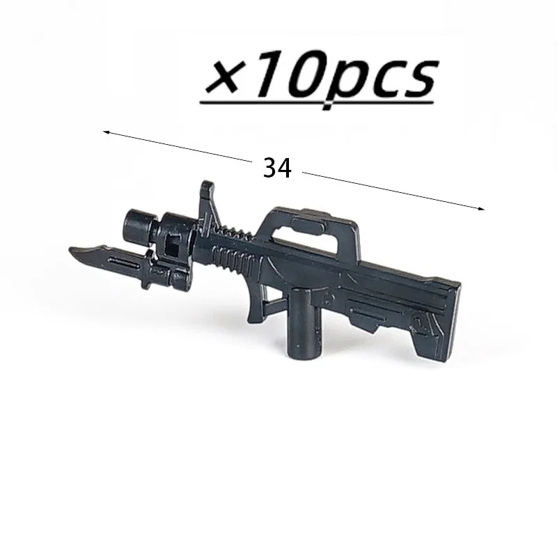 Mini figurines d'action militaires SWAT, 10 pièces, armes de soldat des Forces spéciales, accessoires, équipements, blocs de construction, briques, jouets pour garçons