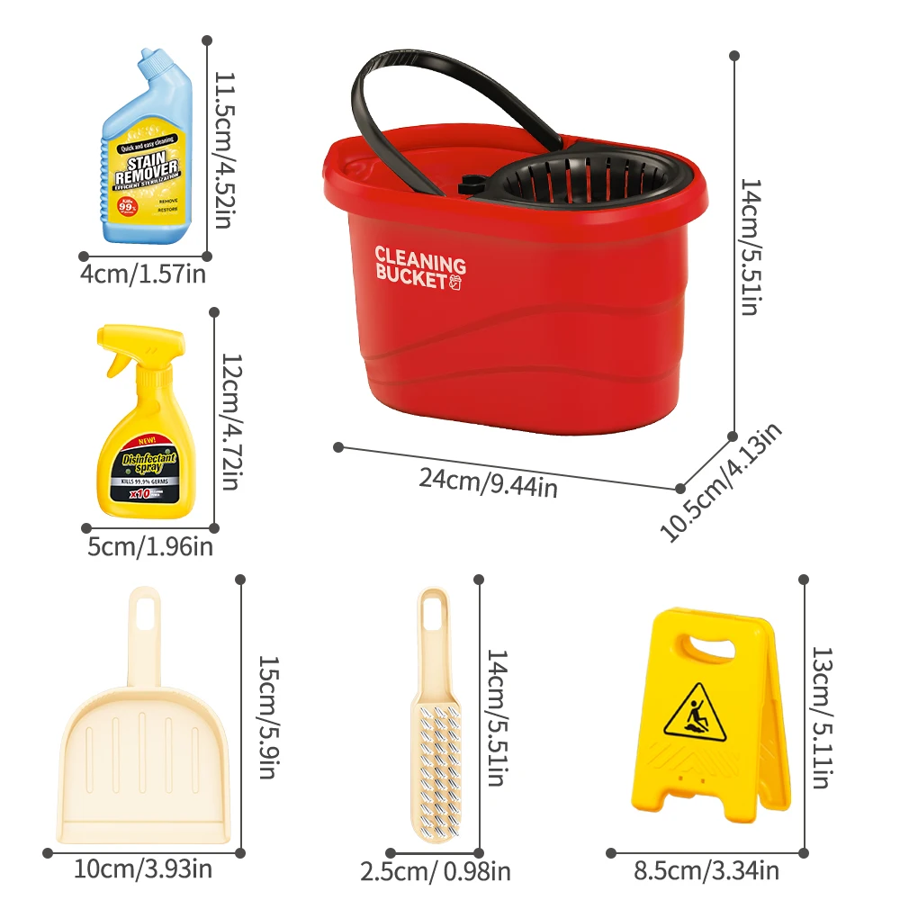 Wow!Zabawki czyszczące Udawaj, że bawisz się dla dzieci Zestaw do czyszczenia i symulacja sanitarna Miotła Odkurzacz Narzędzie Zabawka dla dzieci Prezent