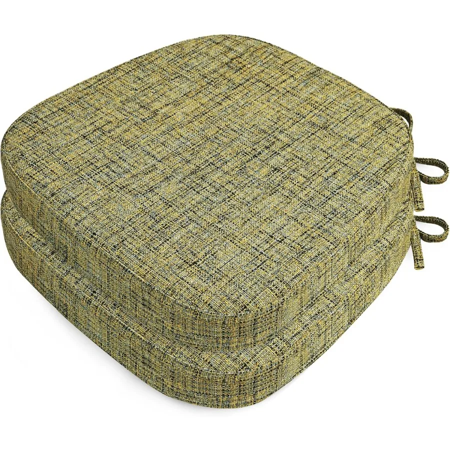 

Утолщенные 2,5-дюймовые подушки для обеденных стульев, мягкие смешанные подушки из пенопласта с поддержкой высокой плотности, кухонные подушки для сидений с завязками, нескользящие в форме США