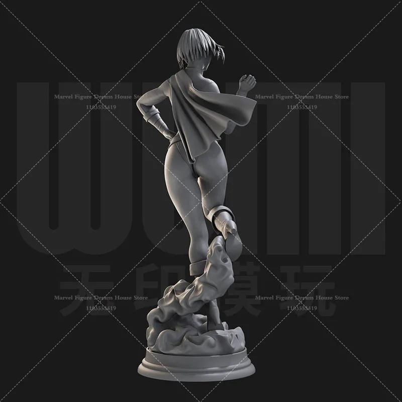 1/24 1/18 Schaal Power Girl Kara Zor-El MainUniverse Cryptonians Superheld DIY Zelf-geassembleerde GK 3D Hars Un-panited WhiteDoll