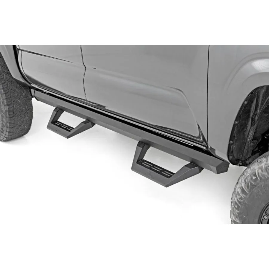 

SRX2 Adjustable Aluminum Steps for Toyota Tacoma 2005-2023 Double Cab - Modular Running Boards with Sliding Steps, aluminum, bl