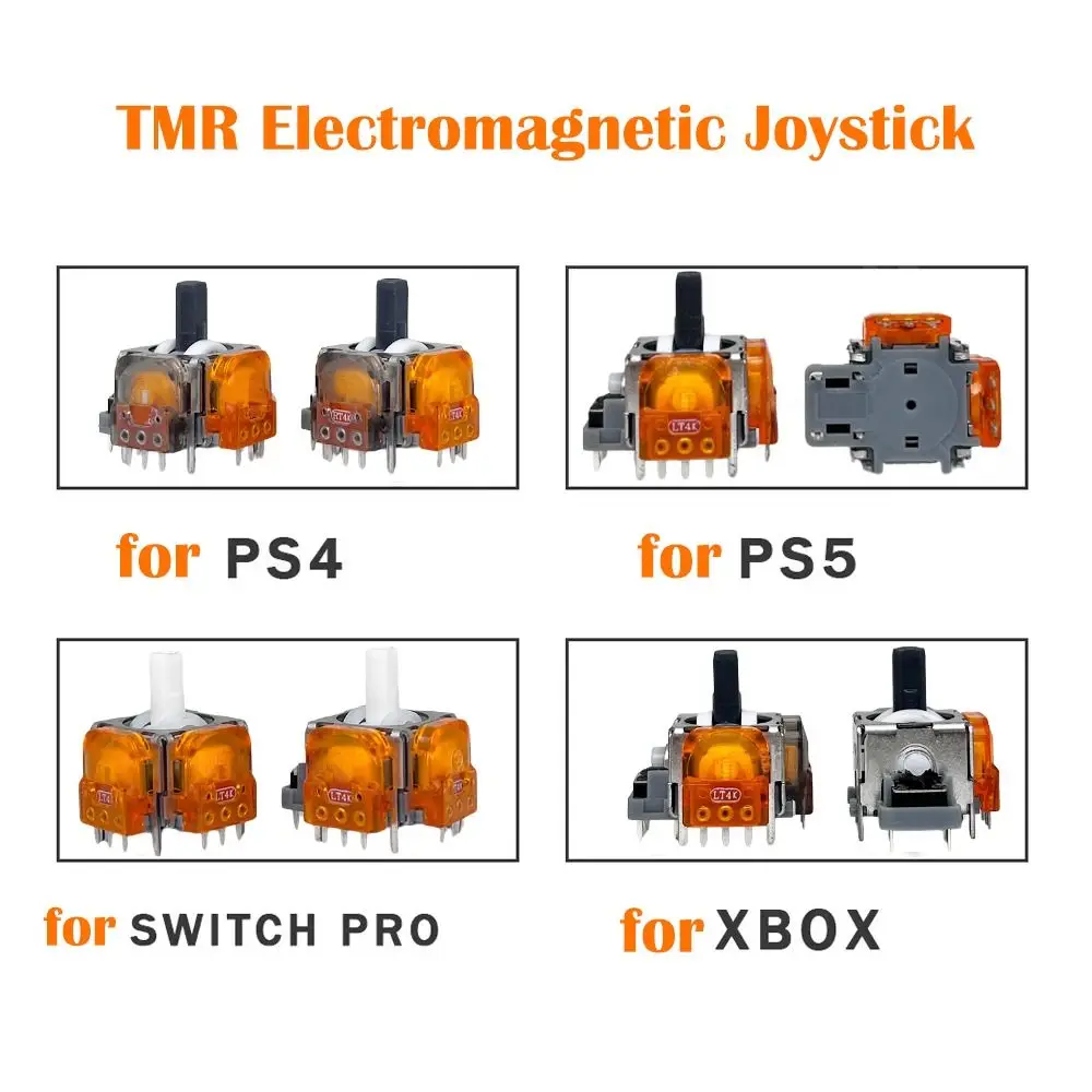 Anti-Drift TMR Electromagnetic Joystick Low Power Consumption Carbon Film Rocker Replacement 3D Analog High Precision ThumbStick