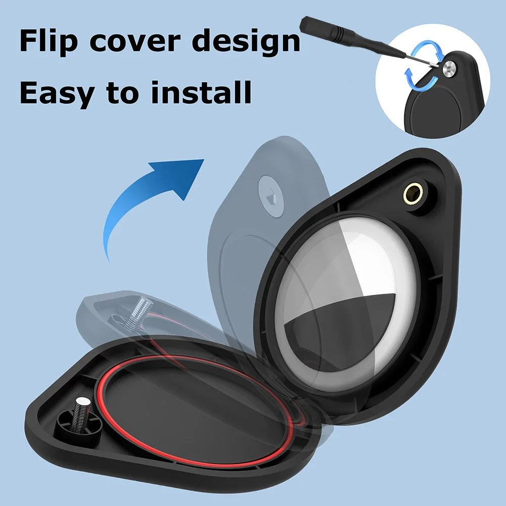 For  Holder Full Protective Tag Case with 3M Adhesive Sticker Protective Cover Waterproof for Bike Bicycle Car Motorcycle