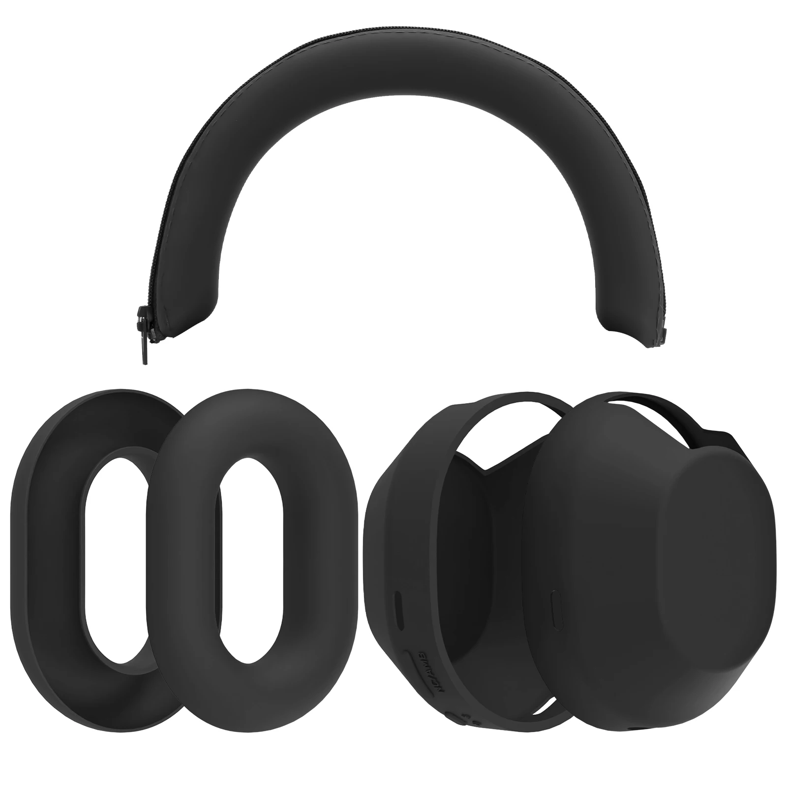 Geekria Silicone Headphone Cover Kits Compatible with Sony WH-1000XM5, WH1000XM5 Wireless Headphones, Scratch Protection Case