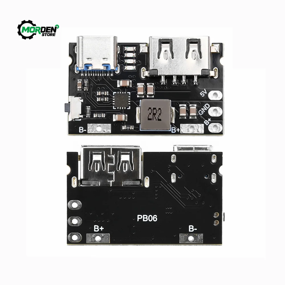 High-precision 5V 2.4A Charge-discharge Integrated Module Type-C Input Compatible With 4.2V lithium Battery Power Supply