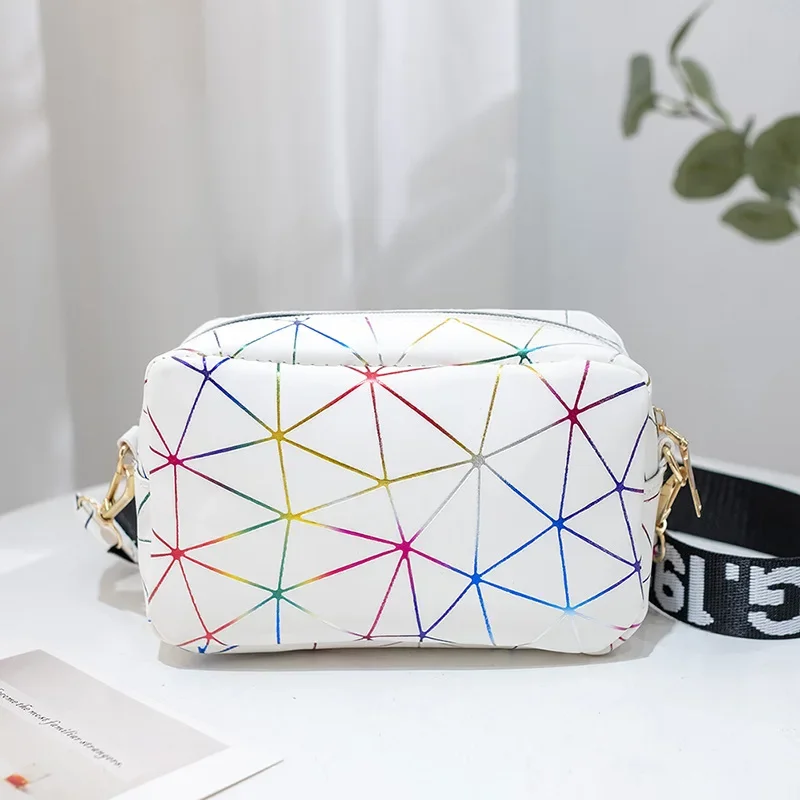 Lady Daily Small Handbag Purse Women Laser Crossbody Bag Sling Shoulder Bag Jelly Holographic Square Messenger Satchel Bag