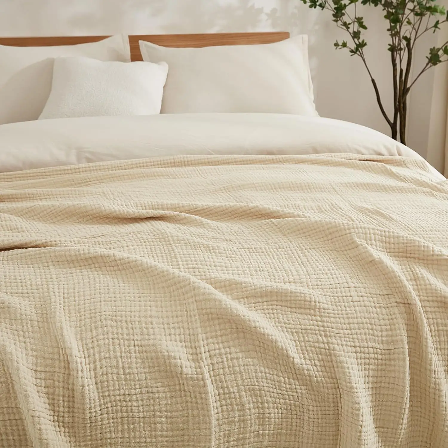 اليابانية 100% القطن الشاش بطانية كبيرة الحجم أريكة الشاش بطانية أريكة تتحول لسرير مكتب قيلولة لينة مريحة للتنفس جميع المواسم