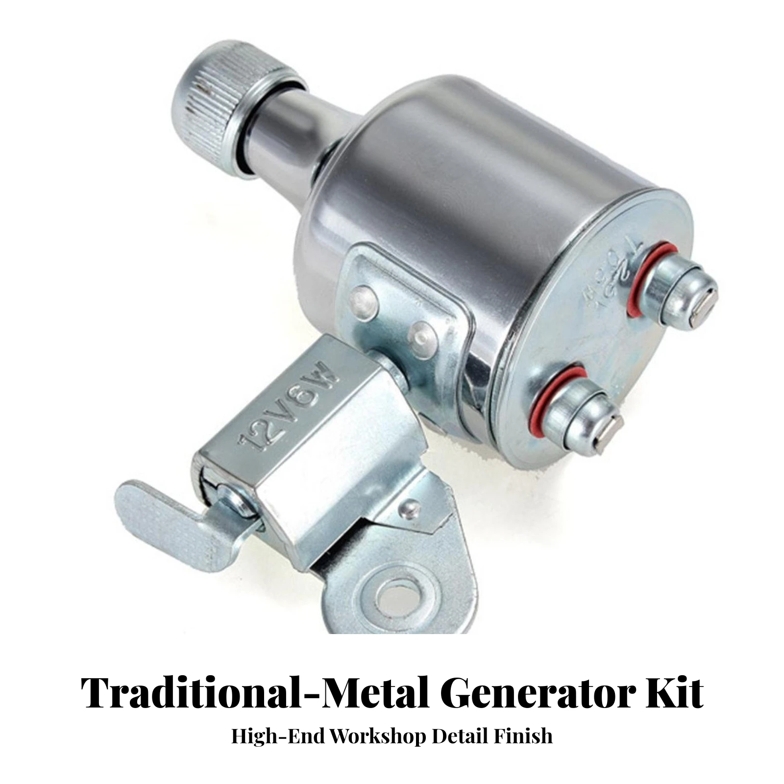 Bicycle Dynamo Headlight Kit with Friction Generator and Metal Bracket for Vintage Style Bike Lighting