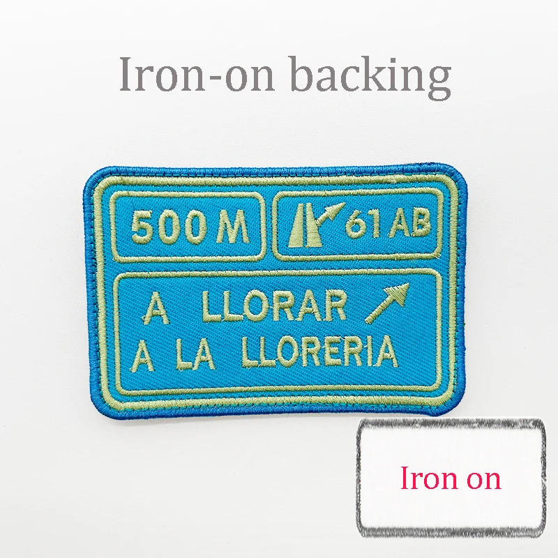 Embroidery Patches A LLORAR A LA LLORERIA Stripes Spain Tactical Military Badge Hook Backing Or Iron On For Amy Backpacks Hats