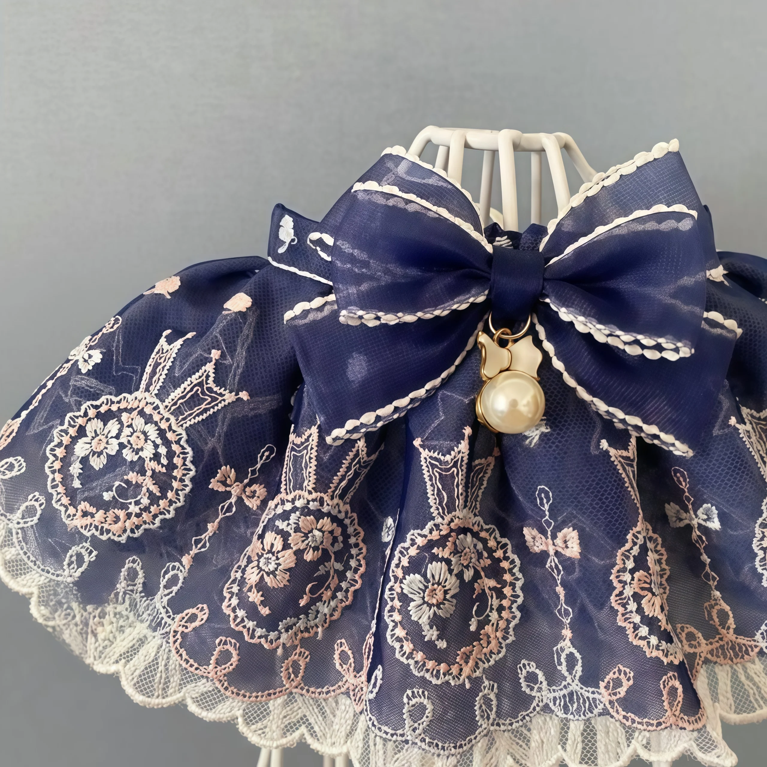 Adjustable Pet Collar Lace Mesh Bowknot Dog Neckerchief Puppy String Bib Cat Necklace Saliva Towel for Dogs And Cats
