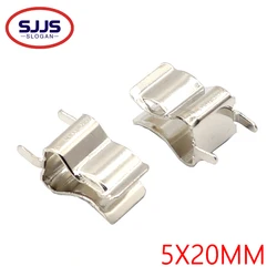 【50-10PCS】 5X20MM Fuseholders 5X20 Fuse Tube Support Fuse Holder For 5*20 insurance Fuse Clip