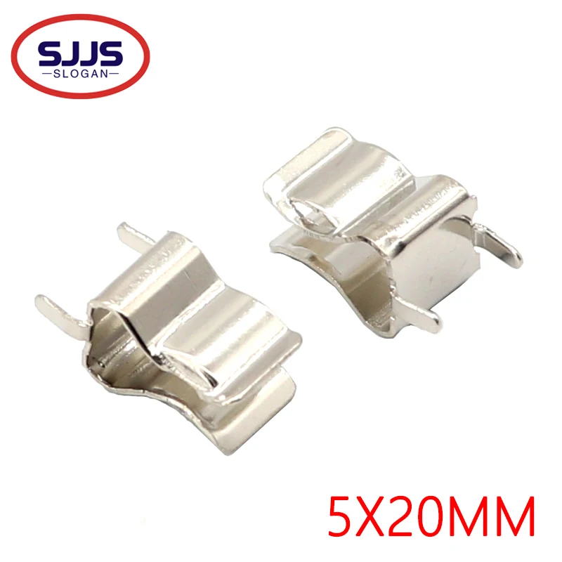 【50-10 SZTUK】 5X20MM Fuseholders 5X20 Wspornik rury bezpiecznikowej Uchwyt bezpiecznika do 5*20 ubezpieczenia Zacisk bezpiecznika