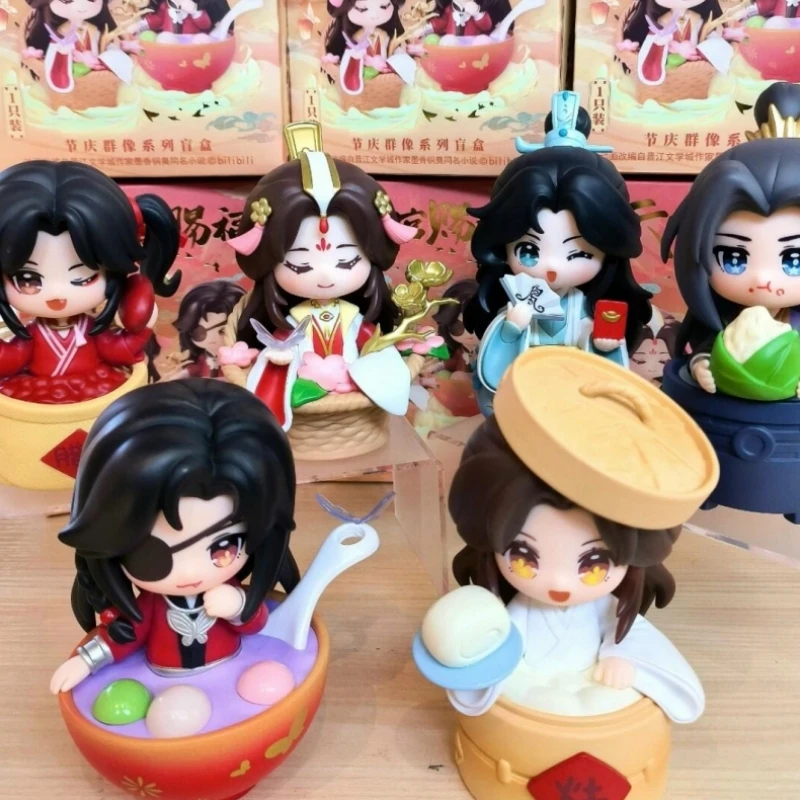 

Лидер продаж, натуральная небесное благословение, слепая коробка, тайная Тянь Гуань Ци Фу, аниме Сяэльский Хуacheng, игрушечная фигурка, модель куклы, подарок на фестиваль