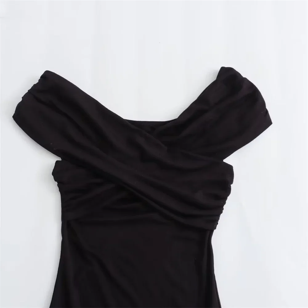 2024 여성 섹시 원라인 넥 타이트 점프수트, 캐주얼 패션, 신상품