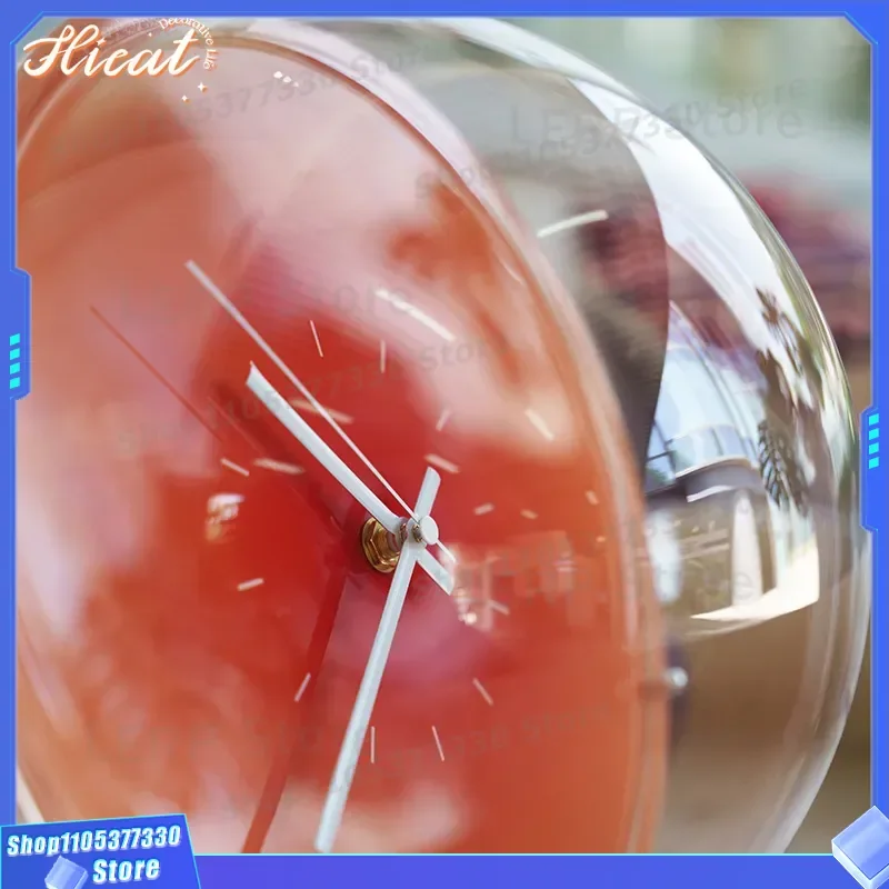 Creative Sunset Bubble Clock Orange Art Decor Simple Fashion Home Wall Hanging Internet Celebrity Style Modern Design Unique