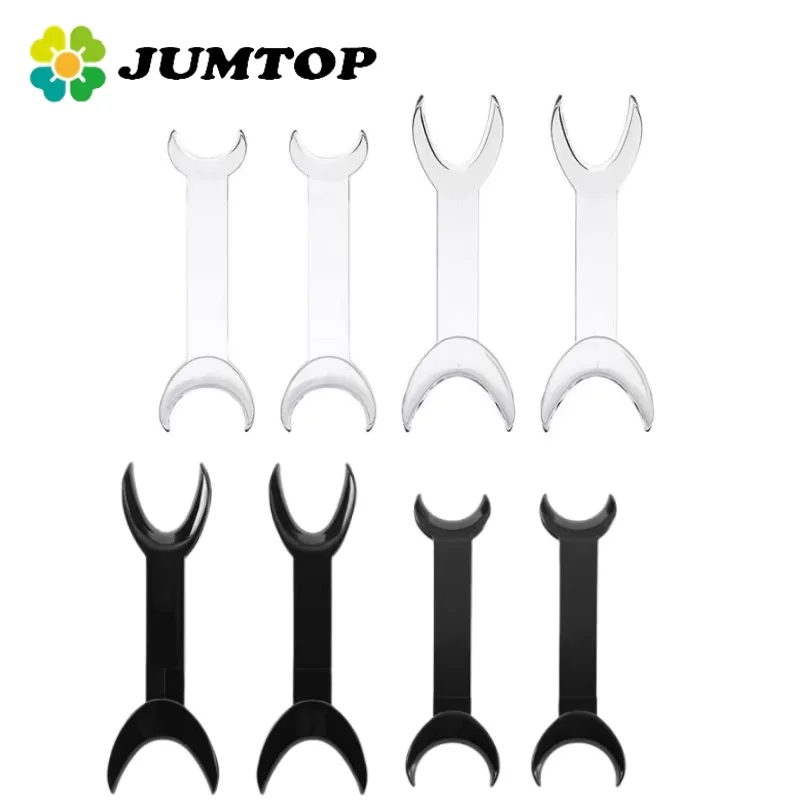 JUMTOP 4Pcs Dental T-Shape Retractor Mouth Opener Double Head Orthodontic Teeth Mouth Opener Dentistry Tools