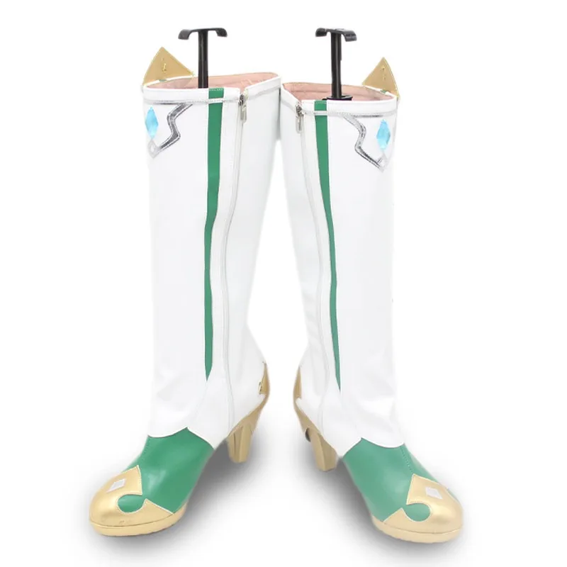 Vesna Strivozha Cosplay Shoes Game Genshin Impact Cosplay Props PU Leather Shoes Halloween Carnival Hihh Heel Boots Custom Made