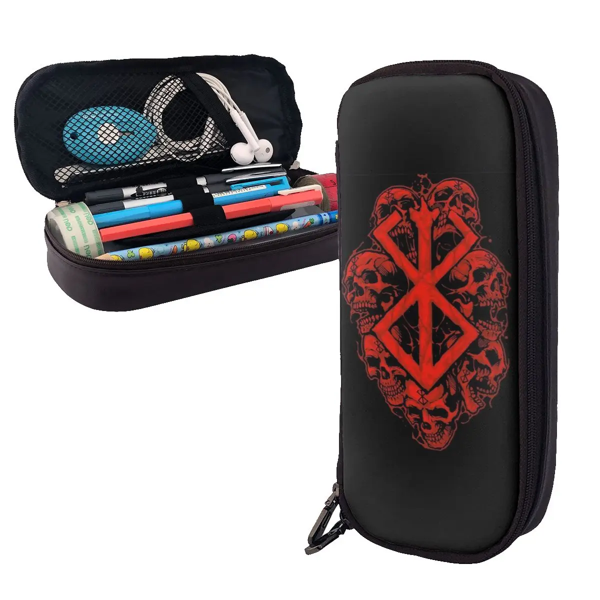 Berserk Sacrifice Mark Demon Sword And Magic Leather Pencil Case Pencil Pouch Storage Large Storage Pen Box Pencil Bag for Kids