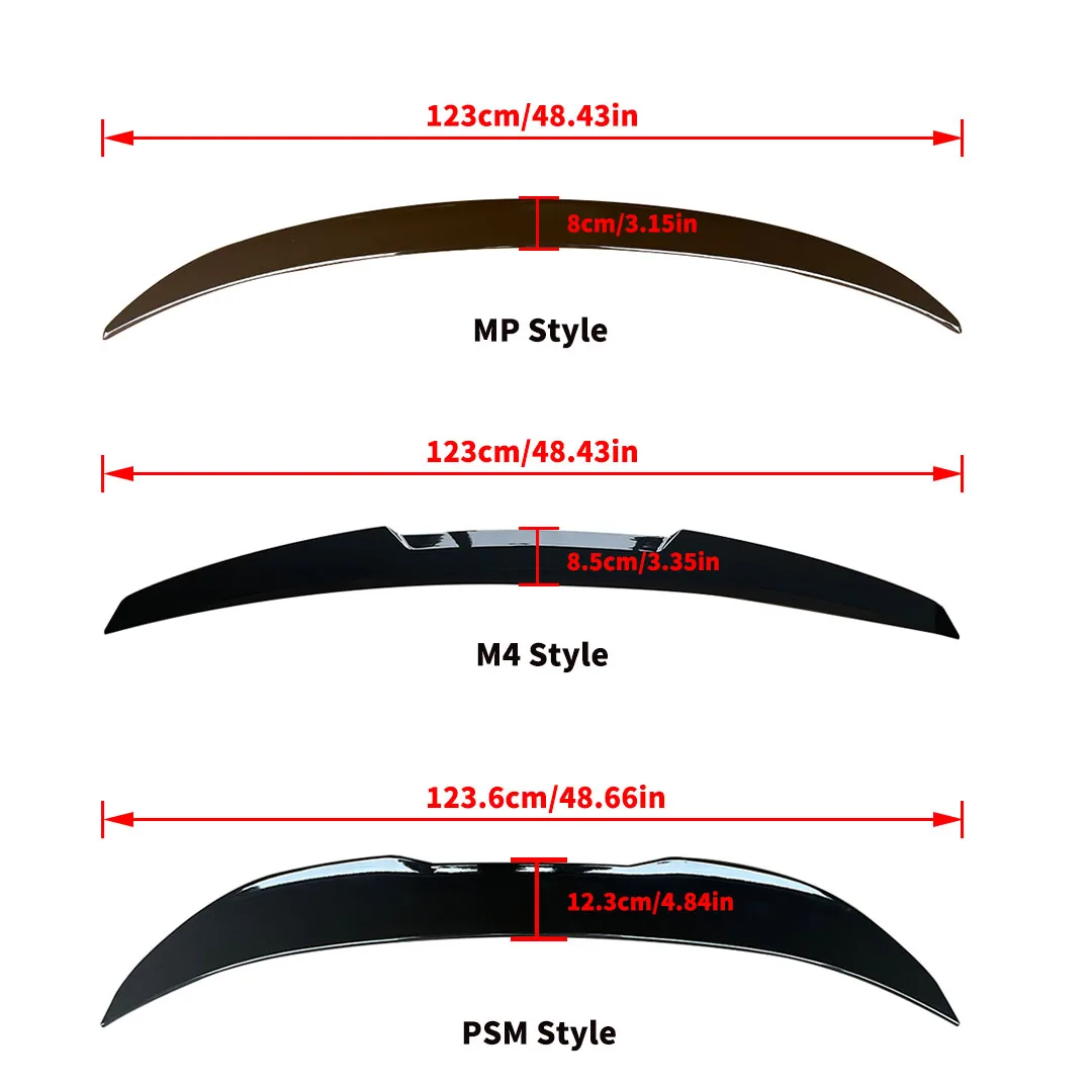 For BMW 3 Series F30 F31 2013-2018 Rear Spoiler Lip Wing Gloss Black Carbon Fiber 335i 328i 330i 340i