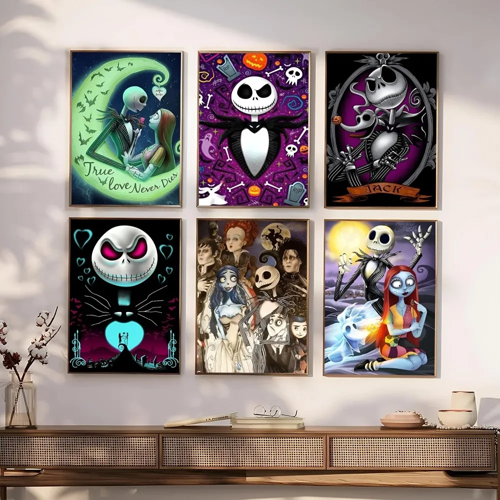 MINISO  Painting Disney Jack Skellington Poster Paper Print Home Living Room Bedroom Entrance Bar Restaurant Cafe Art Painting