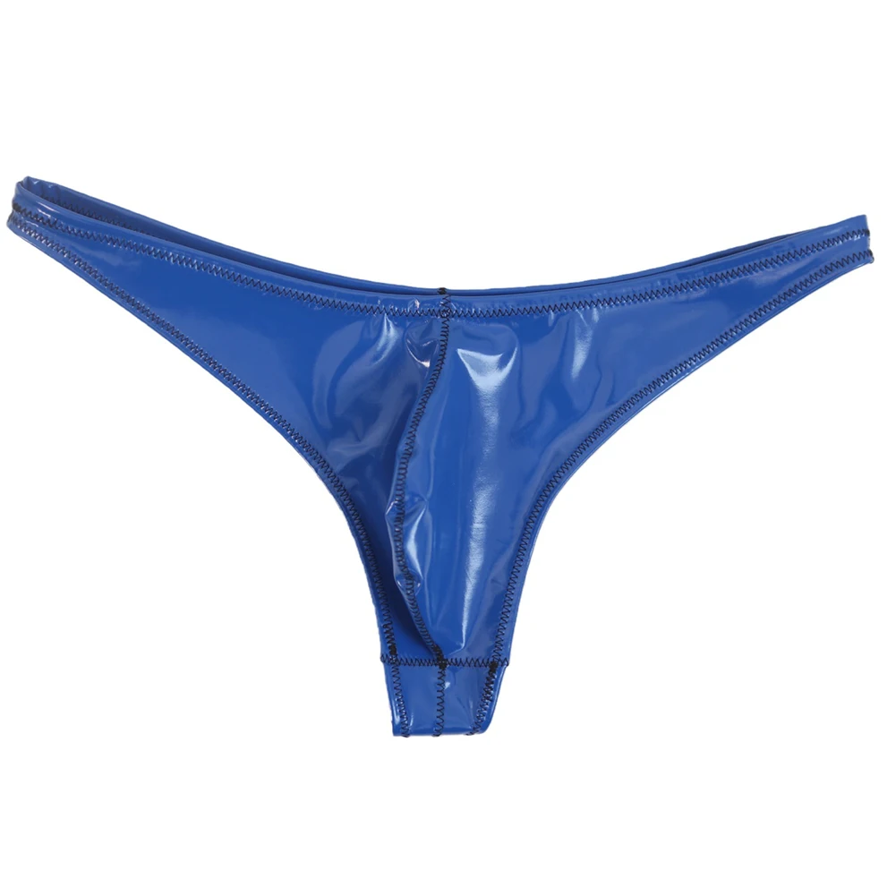 

Мужские латексные глянцевые трусы-стринги с аммиачной обработкой, сексуальное нижнее белье, трусики с выступом для мужчин, низкая посадка, японские стринги для геев