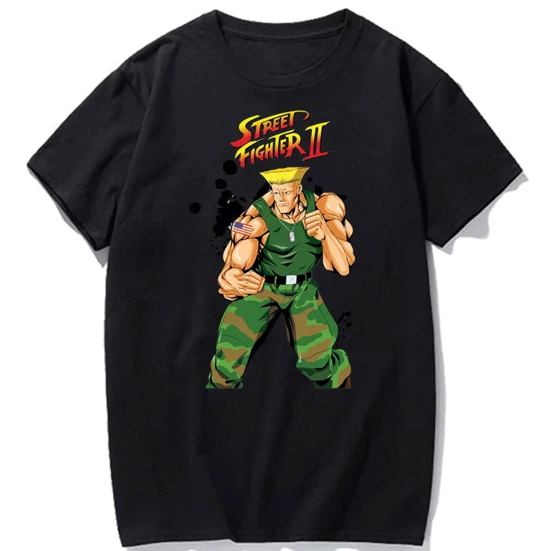 Muay Thai Gaming Hadouken Manga Cartoon Graphic Tshirts Sumemr Camisa Short-sleev Japanese Anime Street Fighter Sagat T Shirt