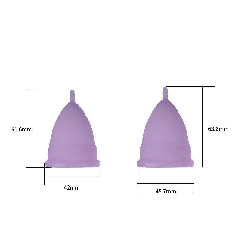 S/L 2pcs/set Silicone Menstrual Cup Feminine Hygiene Coppetta Mestruale Coupe Menstruelle Moon Period Cup Menstrual Cup