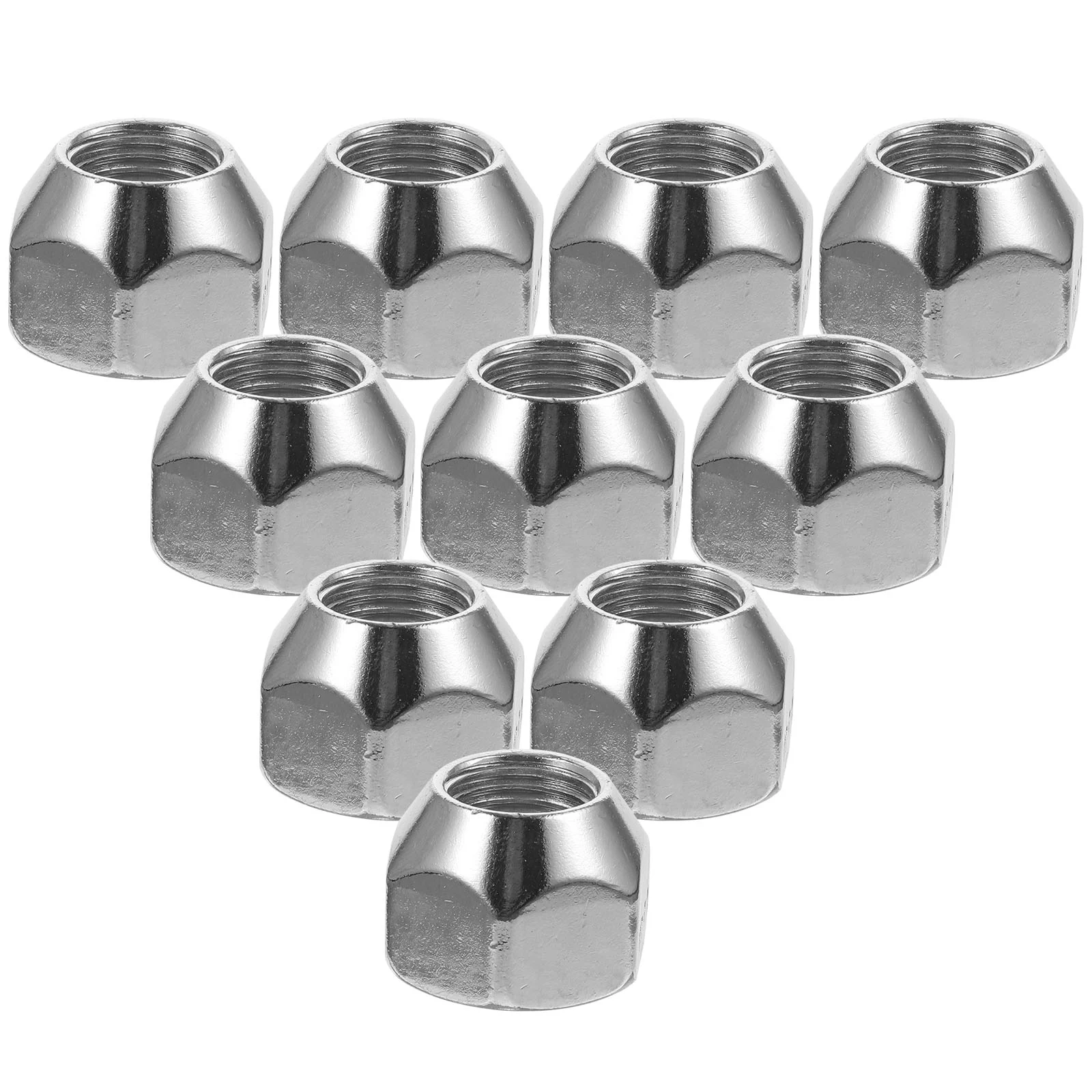 10 Pcs Hub Nut Tire (1/2-20) 10pcs Lug Nuts for Truck Tires Trailer Wheels Carbon Steel