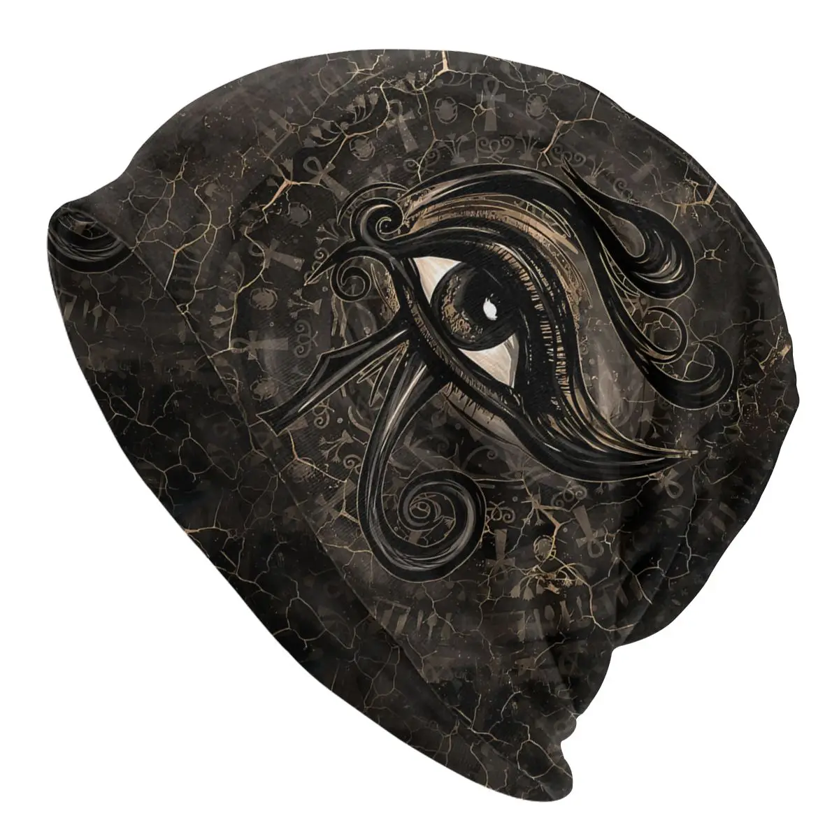 Wadjet Digital Art Bonnet Homme Sport Ancient Egypt Eye of Horus Thin Skullies Beanies Caps Novelty Hats