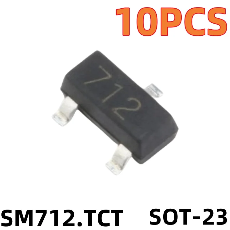 

10PCS PSM712-LF-T7 SM712.TCT SMT SOT23 Lightning and Static Protection Diode