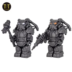 MOC Military X01 Armor Soldiers Mini Anime Action fallouts Figures Weapons Robot Kinghts Building Blocks Bricks DIY Toys  gifts