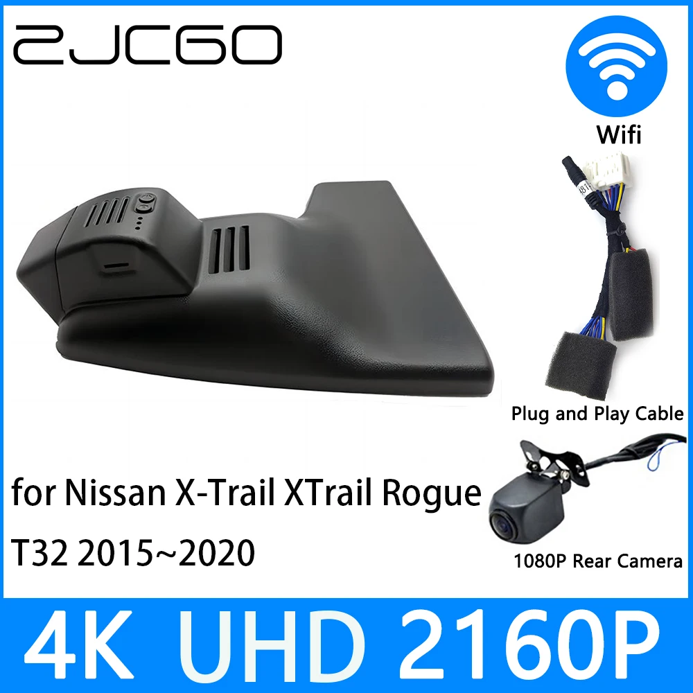 

ZJCGO Dash Cam 4K UHD 2160P Car Video Recorder DVR Night Vision for Nissan X-Trail XTrail Rogue T32 2015~2020