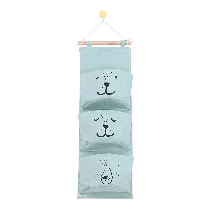 Hanging Storage Bag 3 Pocket Waterproof Hanging Organizer for Dorm Living Room Bathroom Home Fabric Wall Closet Organizer