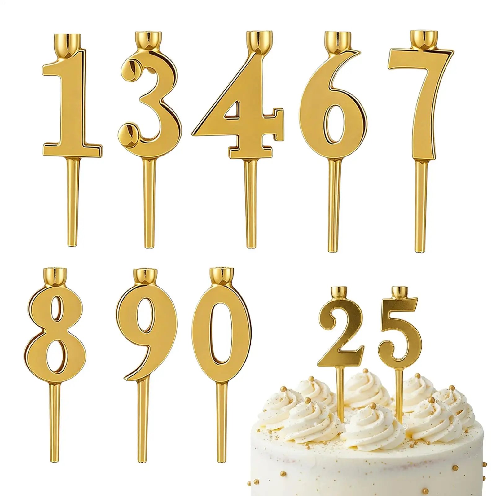 birthday candle 0-9 Number Candle Happy Birthday Cake Topper Birthday Cakes Baby Shower Cupcake Toppers Wedding Cake Decor