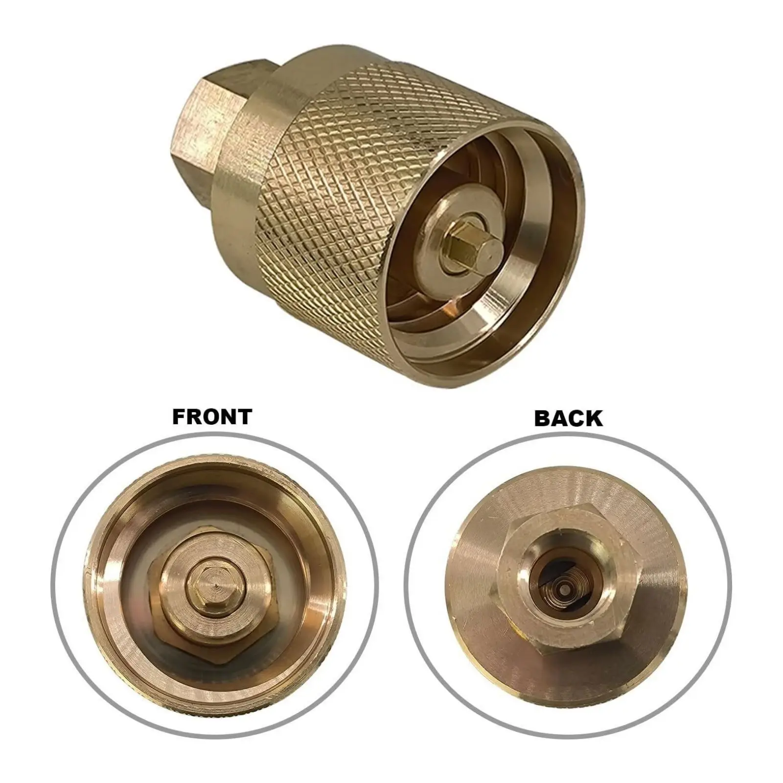 Brass Female Propane Tank Connector RE7141F LPG Forklift Adapter Fitting with Leak-Proof Seal for Gas Cylinder