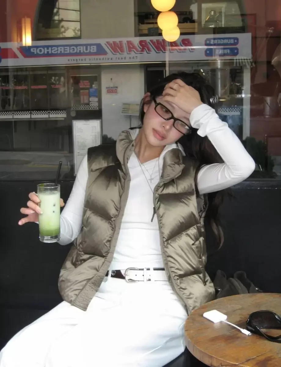 

PREON Autumn Winter New Sle NingZhu Du down Vest Jaet Women's Commute Sle Straight Cut Warm ort Zipper Coat