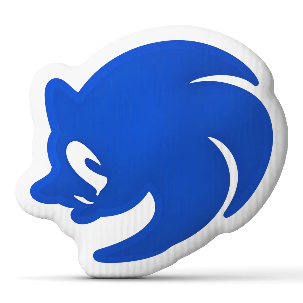 Sonic the Hedgehog Shaped Pillow Blue Video Game Character Cushion Stuffed Throw Pillow Gamer Room Sofa Home Decor Fan Gift 2