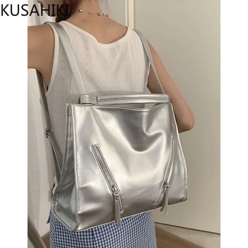 Miyagawa Large Capacity Backpack for Women's 2024 New Summer Fashion Shoulder Bag Korean Versatile Commuting Tote Bag