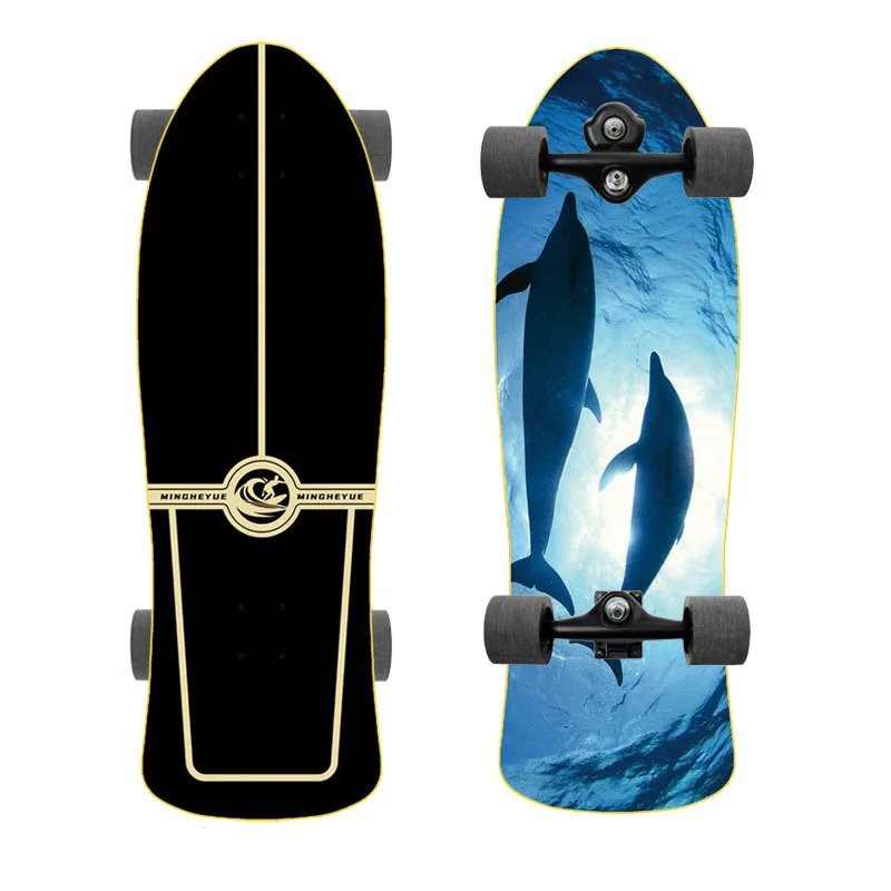 Surf Skate Board, Longboard, Land Pumping Skateboard, Complete Ready to Ride, Outdoor Sport Board, 32\