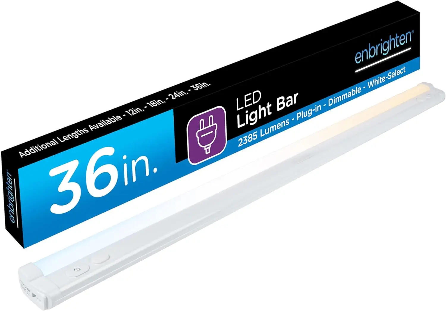 

36-Inch Plug-in Under Cabinet Lights, 2386 Lumens, 5 White Settings (2700K-6500K), Dimmable, Sync Control, Linkable for Kitchen