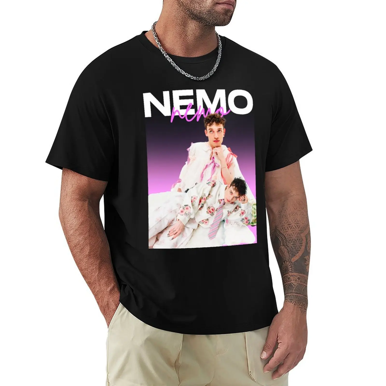 

Nemo The Code Winner Eurovision 2024 Switzerland Merch T-Shirt vintage graphic tee anime figures tshirts for men
