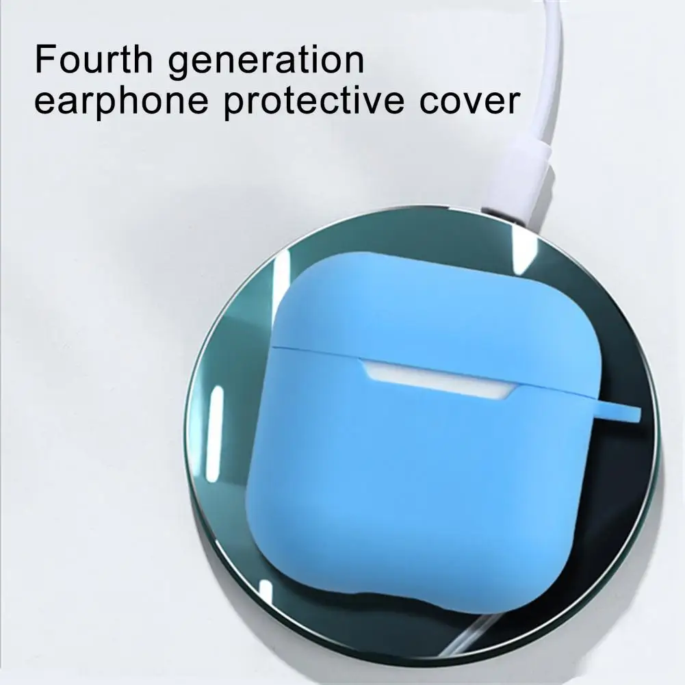 Dustproof Soft Silicone Wireless Bluetooth compatible Earphones Case Headphone Protective Cover Box for Pro4 Ear Pod Bag 