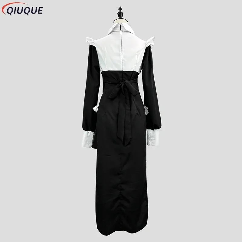Disfraz de monja para mujer, pañuelo, collar cruzado, vestido de enfermera Sexy, sirvienta de Halloween, bata negra ajustada de talla grande, disfraces religiosos